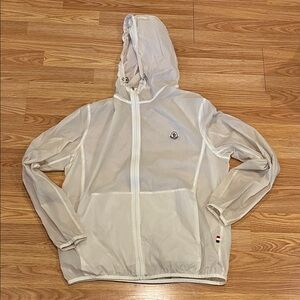Moncler Cream/White Hooded Windbreaker